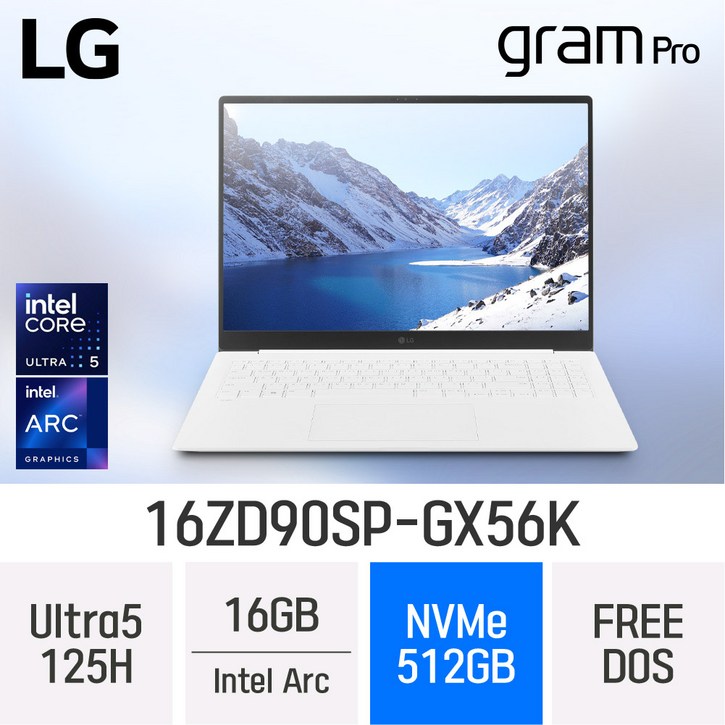 [당일출고/10만원 추가할인] LG전자 2024 그램 프로16 16ZD90SP-GX56K - 최신형 사무용 인강용 노트북, 16ZD90SP-GX56K, Free DOS, 16GB, 512GB, 화이트