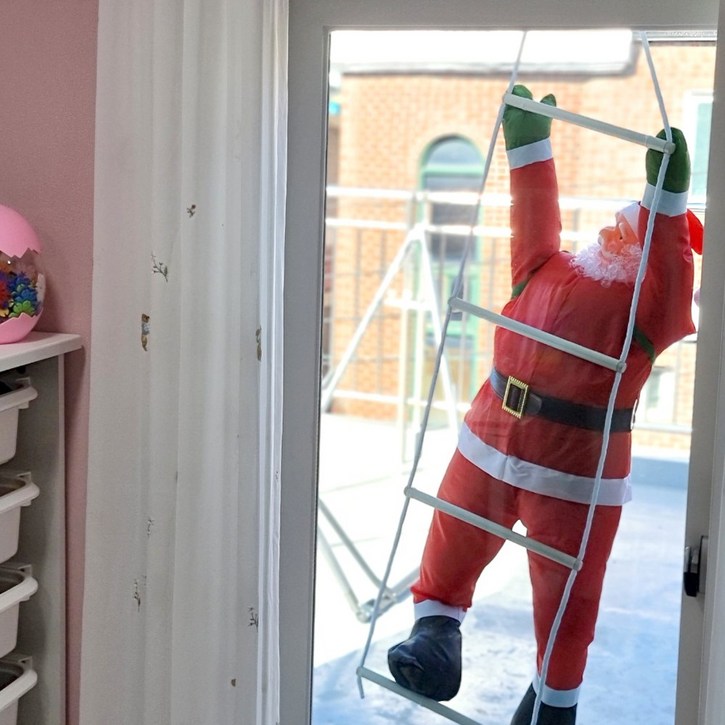 [국내 출고 배송] 크리스마스 트리 장식 인테리어 데코 꾸미기 소품 사다리 로프 산타 인형 - 투데이밈