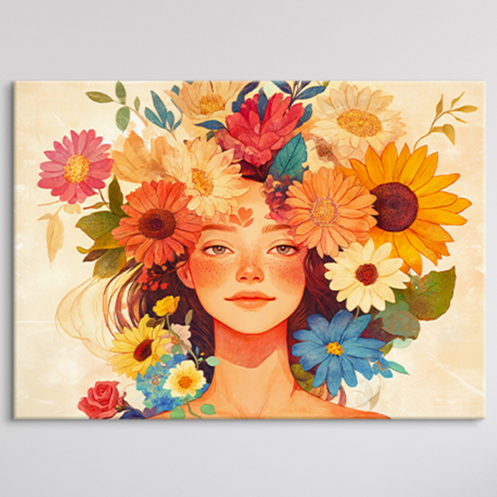 꽃의 여인 8종 인테리어 그림 액자 북유럽 감성 거실 안방 서재 개업 선물 캔버스 추상화 인물 아트월