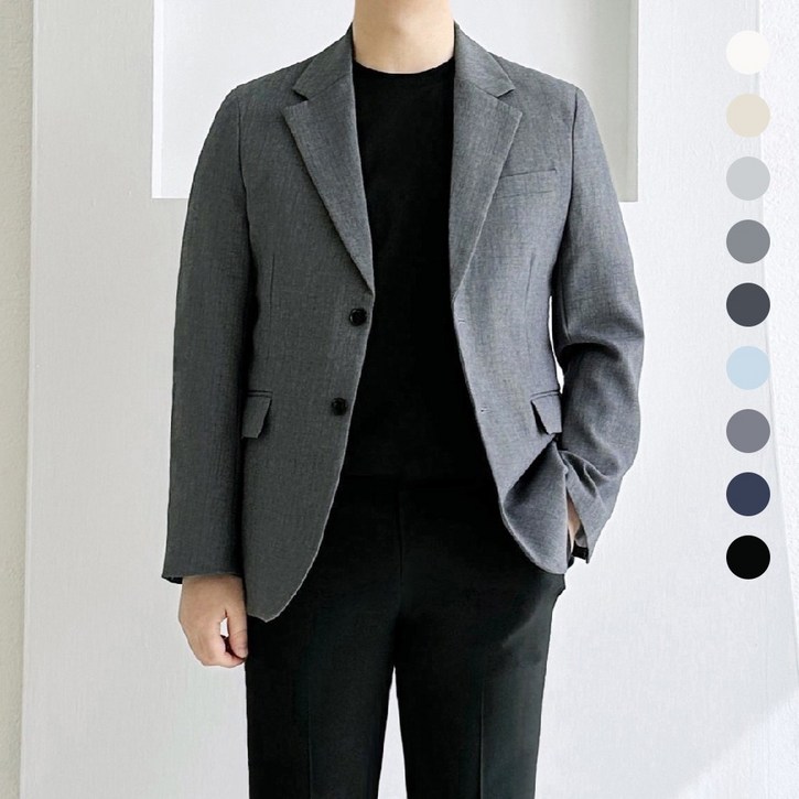 레브클래식 남자 봄 여름 콤비 자켓 블레이저 세미 캐주얼 린넨터치 정장 마이 빅사이즈