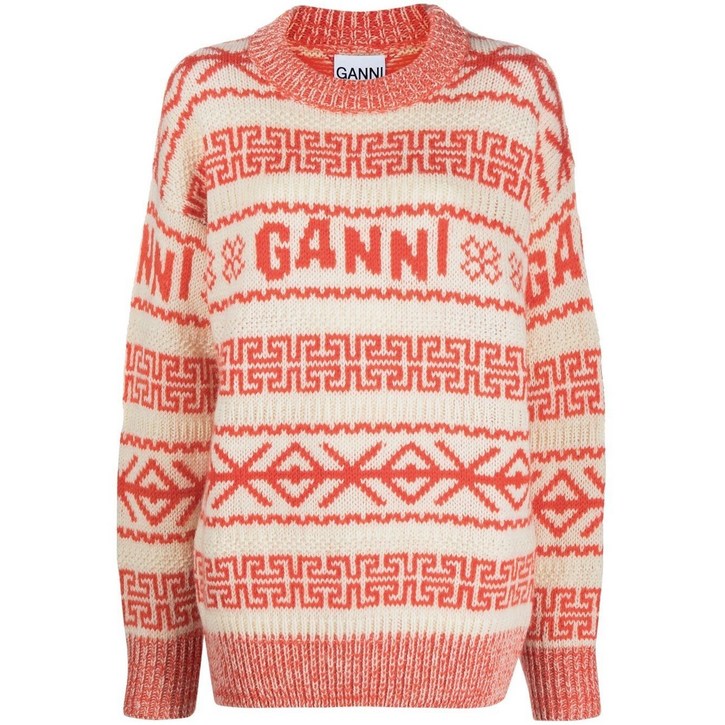 Ganni 가니 인타르시아 니트 울 스웨터 3