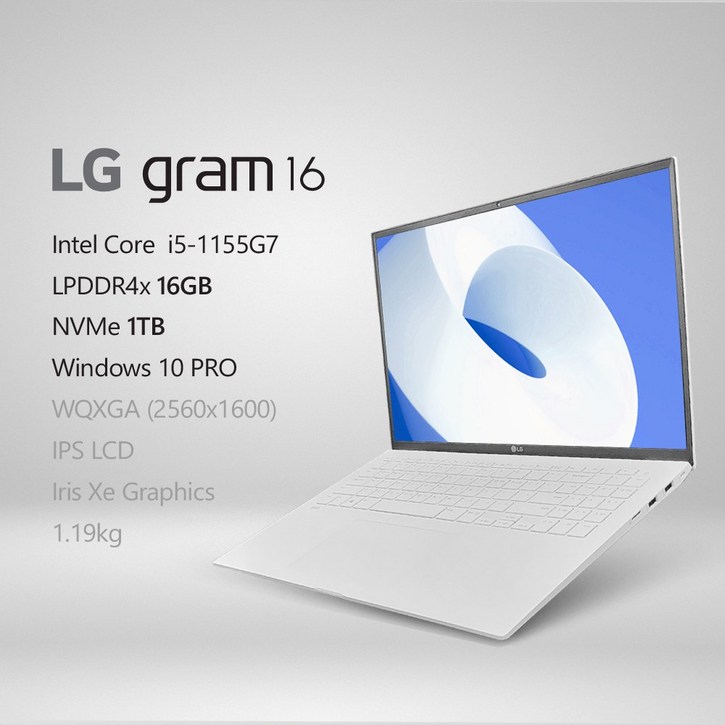 LG전자 2022 그램16 16ZD95P-GX56K [프리미엄 패키지] + 사은품 증정 *CPU i7 무상업그레이드 블랙색상 출고*, Win10 Pro, 16GB, 1TB 7