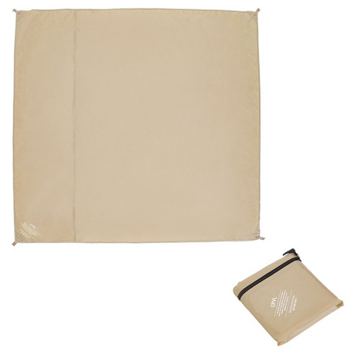 캠프빌리지 다용도 캠핑 내수압 4000 방수매트 그라운드시트  전용 수납가방, 베이지