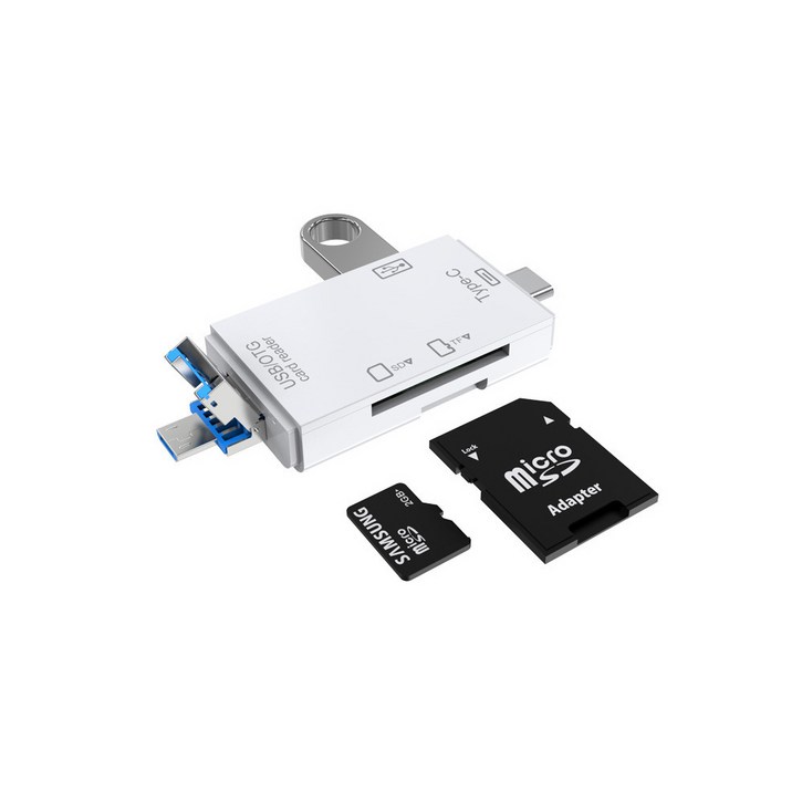 sd카드16g 파인큐브 usb3.0 블랙박스 SD/TF 멀티 카드리더기 C-OTG3, 화이트