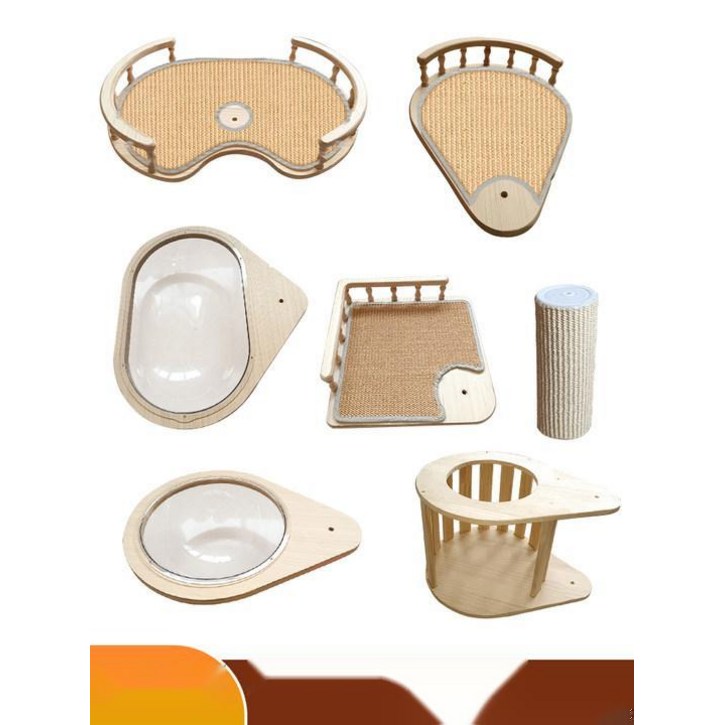 [특별한 선물] 캣타워DIY 부품 원목 통천기둥 우주선 고양이집