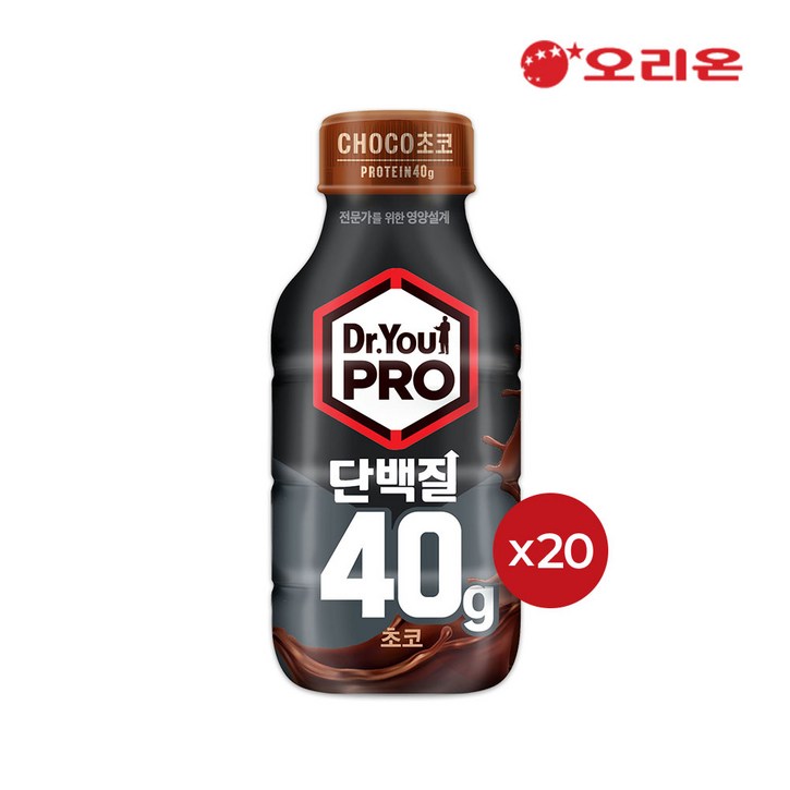 오리온 닥터유프로 단백질드링크 40g 초코350ml x 20팩, 350ml, 20개