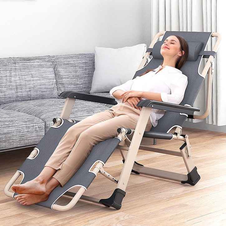 FOWOD 다기능 접이식 침대 접이식의자침대 접이식 낮잠의자 접이식 침대 1인, 그레이