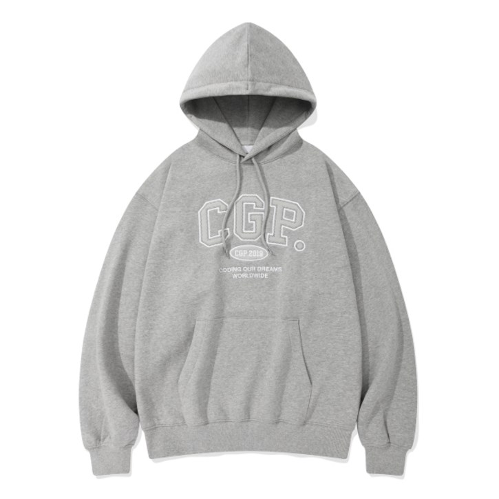 코드그라피 CGP 아치 로고 후드티그레이
