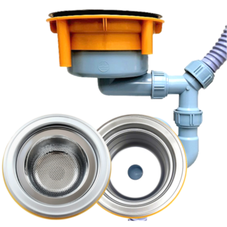 싱크대 대형 프리미엄 엔지 올스텐 배수구세트 올스텐거름망 뚜껑 커버 배수통교체 악취차단 오버플로우선택가능 코트랩, 1개