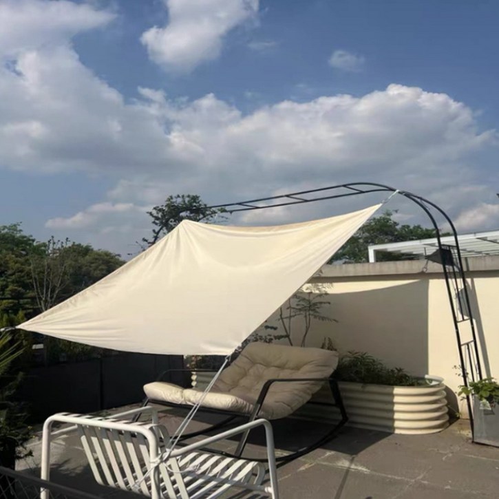 그늘막 캐노피 선쉐이드 탠트 아이보리색 라떼색상 방수 캐노피 삼각 사각 옥스포드 420D 원단