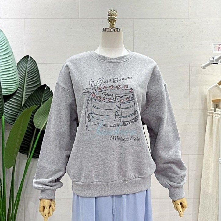 에잇컨셉 라운드넥 긴팔 무드 케이크 맨투맨 (C25I7FTS018BC1)