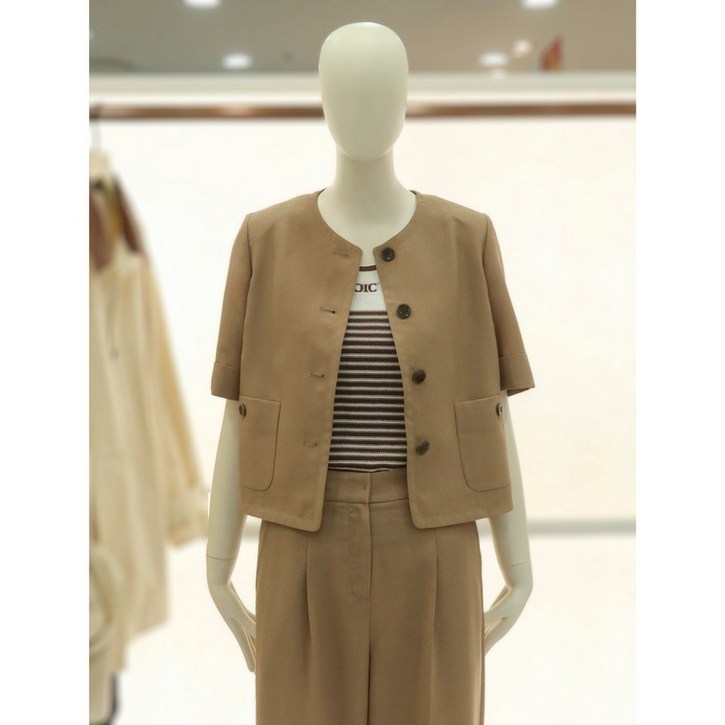 라운드 숏 반팔 자켓E252MSF145베이지DG 381419