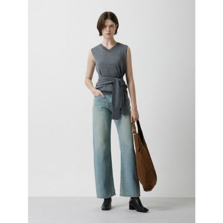 [ZOOC] 리벳 디테일 포켓 스트레이트 데님 팬츠 BLZ254PSA405