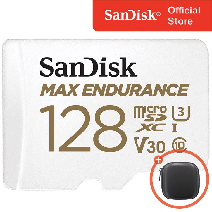 샌디스크 Max Endurance 블랙박스 마이크로 SD 카드 메모리 케이스, 128GB, 1개 샌디스크 Max Endurance 블랙박스 마이크로 SD 카드 메모리 케이스, 128GB, 1개