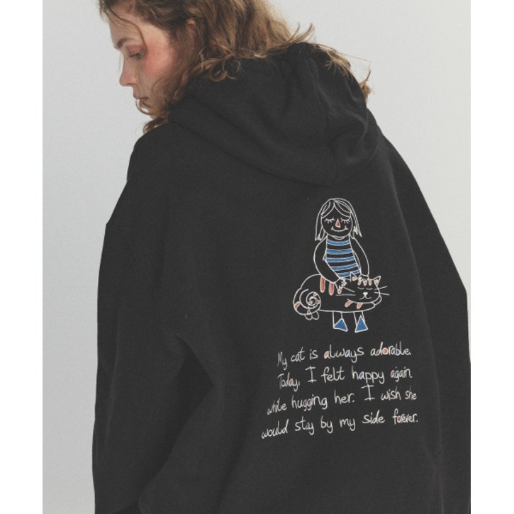 CPGN STUDIO Stay CATS 자수 후드티 블랙