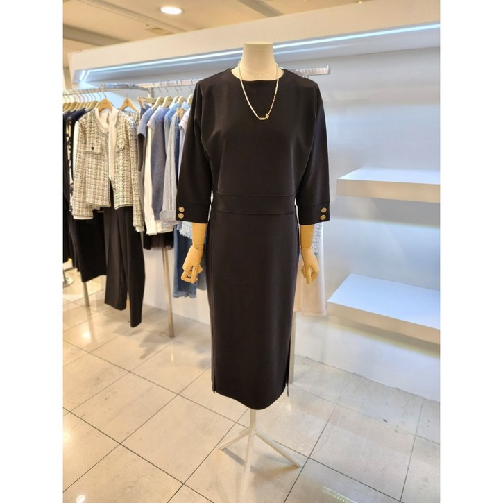 3층 멜본 밑단 트임원피스 STOW24434