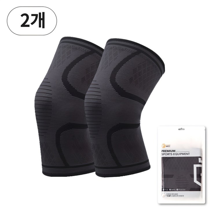가드웰 편안한 무릎보호대, 2개, 블랙 가드웰 편안한 무릎보호대, 2개, 블랙