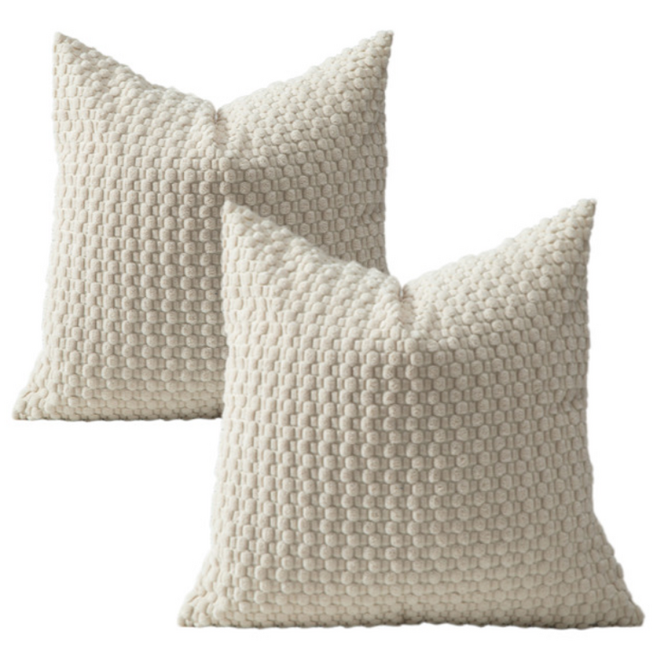 키미블랑 코듀로이 와플모양 심플 쿠션 커버