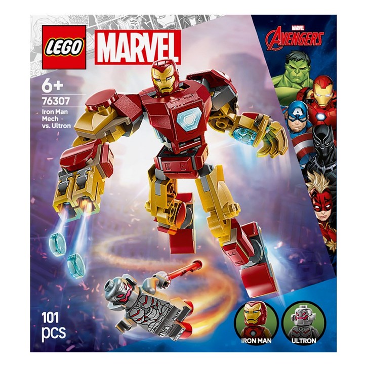 레고 슈퍼히어로 마블 아이언맨 로봇 대 울트론 76307