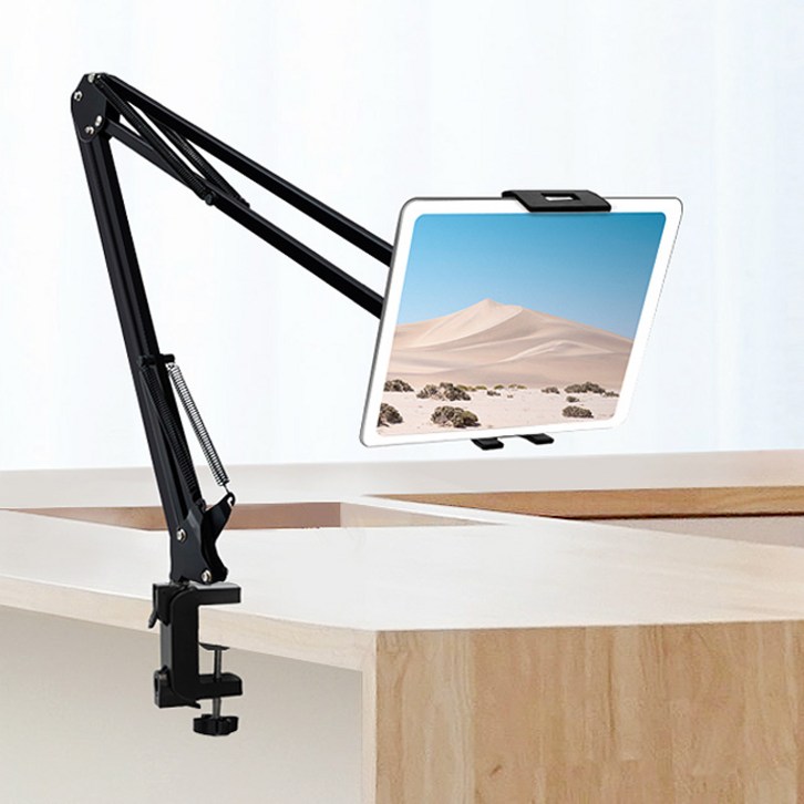 홈플래닛 탁상 침대용 휴대폰 태블릿PC 자바라 거치대