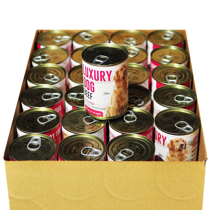럭셔리독 반려견용 375g 소고기캔