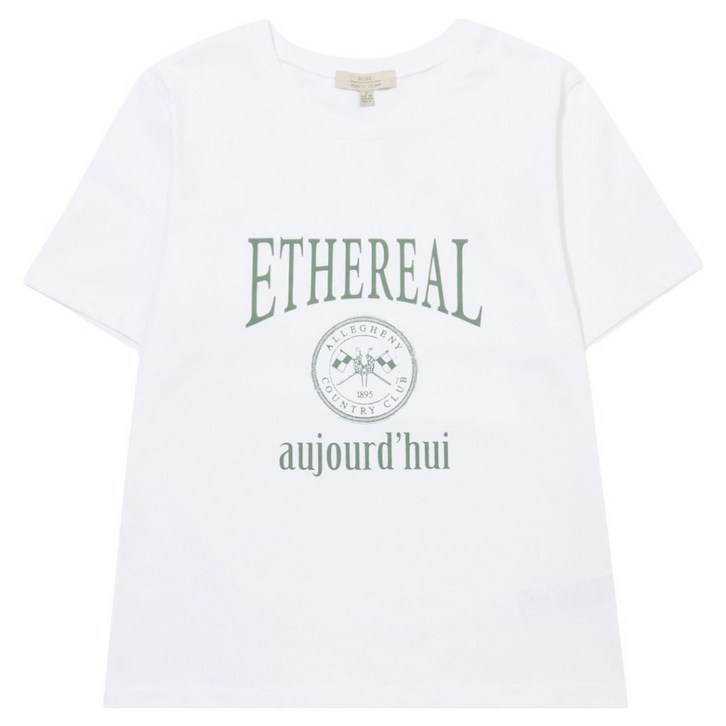 플라스틱아일랜드 여성용 실켓터치 레터링 티셔츠 PQ7CH361