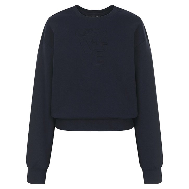 올리브데올리브 여성용 엠보 프린트 맨투맨