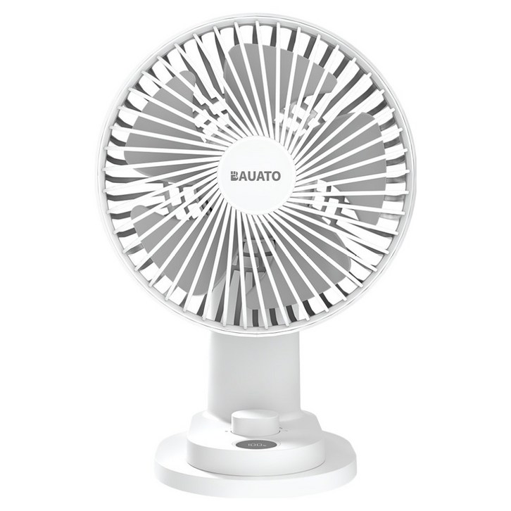 바우아토 무선 저소음 자동 회전 소형 집게 틈새 탁상용 선풍기 DB0501, DB0501, 화이트