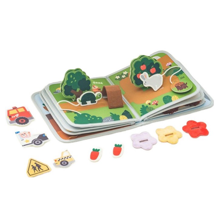 하베브릭스 첫 몬테소리 꼬마 몬테 북 촉감발달완구, 혼합색상, 1개