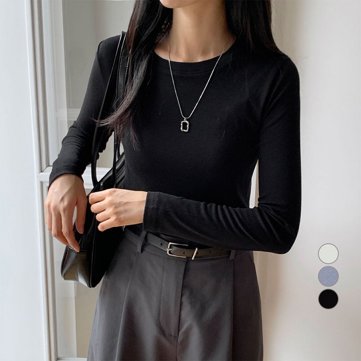 아피나르 여성용 쉬어 라운드넥 긴팔 티셔츠 아피나르 여성용 쉬어 라운드넥 긴팔 티셔츠