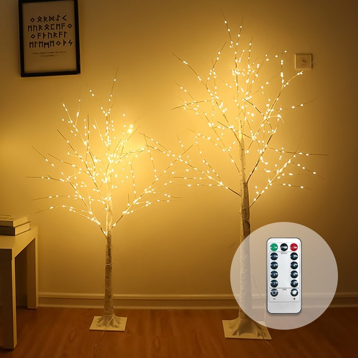 소소 LED 자작나무 무드등 트리 화이트 대형 특대형 150cm 180cm, 화이트, 1개