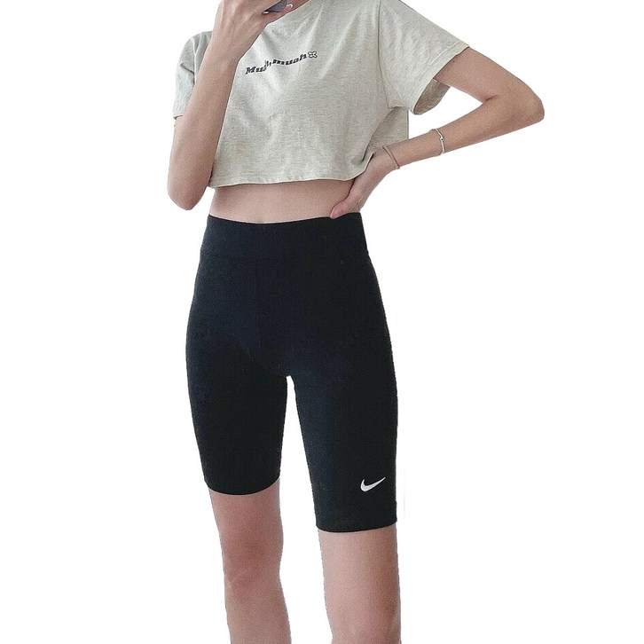 나이키 우먼스 SW 레깅스 쇼츠 블랙 러닝헬스필라테스요가바이크데일리