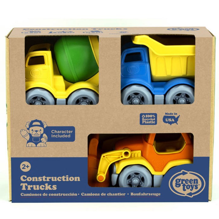 그린토이즈 New 건설트럭 덤프트럭 레미콘 포크레인 중장비 3종 어린이 장난감, 1개