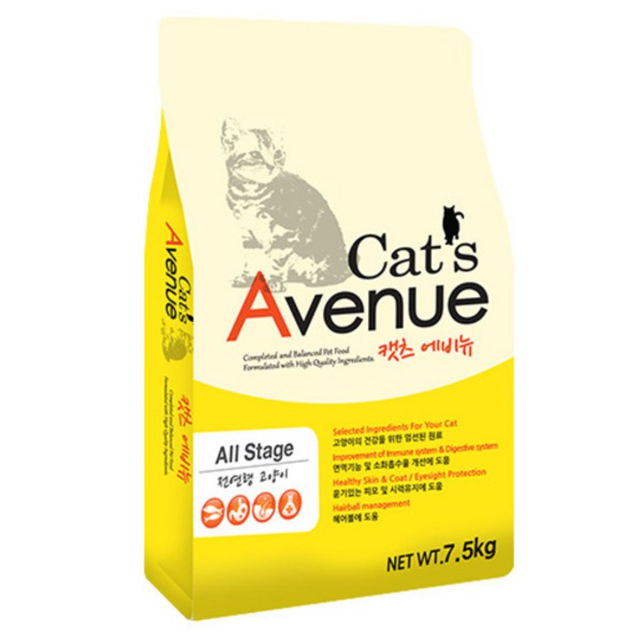 고양이사료 캣츠에비뉴 7.5kg, 본상품선택, kdongmall 정성배송 애견사료, 단일상품, 1