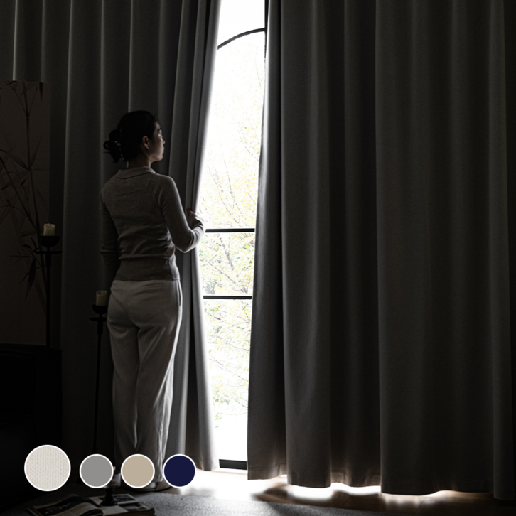 11 HOMEY NEST 밝은색상 100 완벽 빛차단 암막커튼 호텔식 방풍 암막 린넨커텐 아일렛형