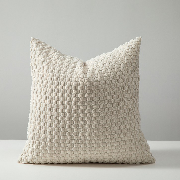 키미블랑 코듀로이 와플모양 심플 쿠션 커버