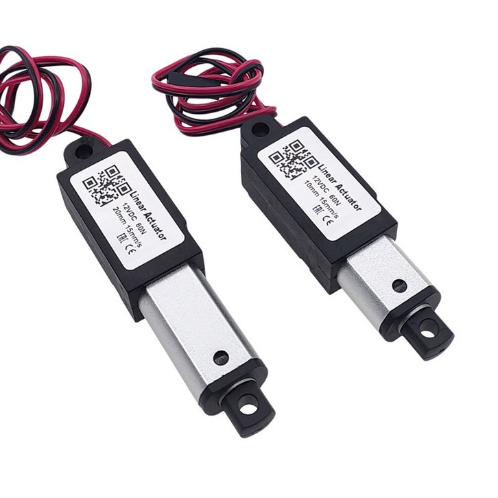 리니어 엑츄레이터 액추에이터  원격 제어용 마이크로 선형 액츄에이터 모터 12V 10mm 15mm 20mm 스트로크 로봇 홈 오토메이션 30 60 100 150N