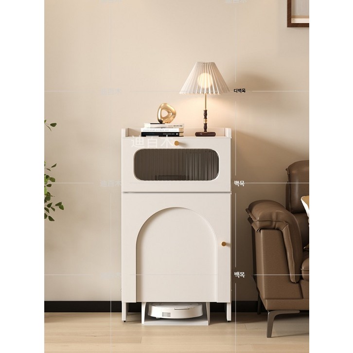 수납장 로봇청소기 보관함 선반 협탁 로보락장 틈새장 다용도