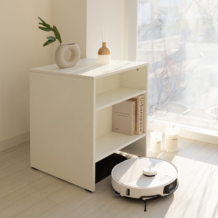 DIY 로봇청소기 수납장 2단 로봇청소기장 로보락 다용도 선반 IH24156