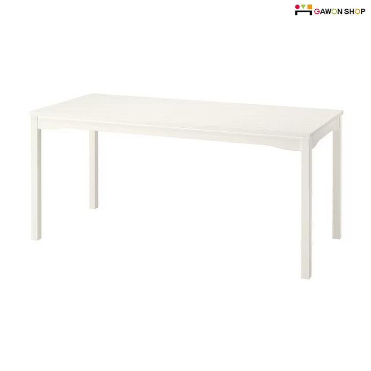 이케아 HAUGA 화이트 원목 6인용 테이블식탁