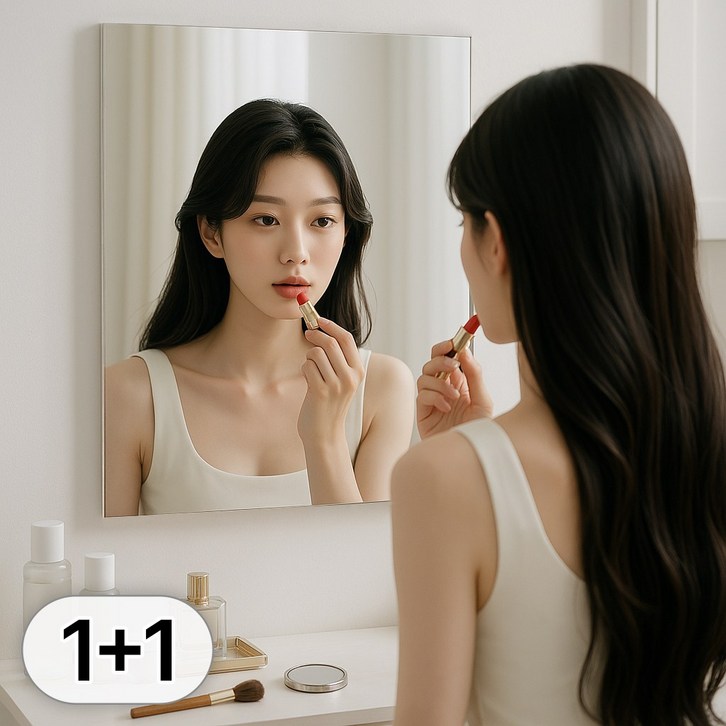 투데이리빙 11 직사각 부착형 아크릴 거울 벽에 붙이는 접착식 안전 벽거울 깨지지 않는 투명 미러 거실 현관 침실 인테리어 소품