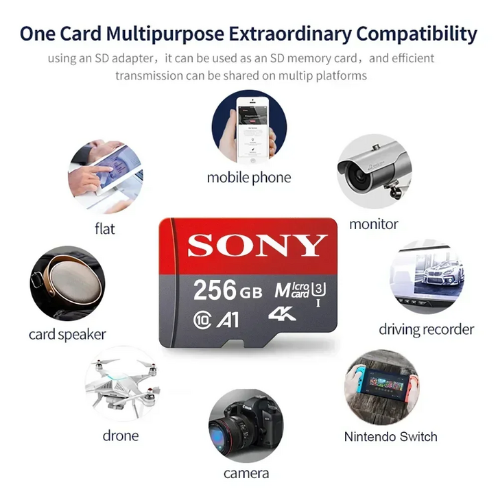 소니 마이크로 SD 메모리 카드 1024GB 512GB 무료배송, 1개, 512GB