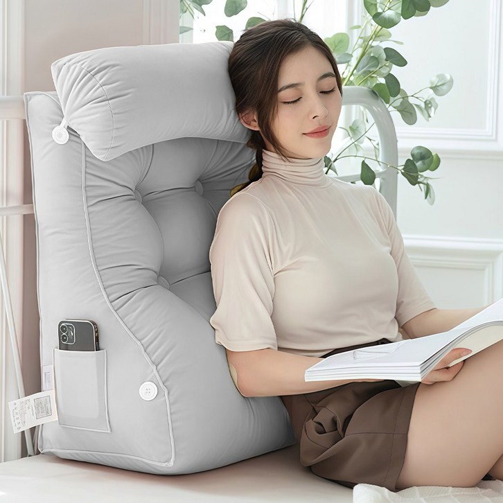 Velroa 등받이 쿠션, 회색