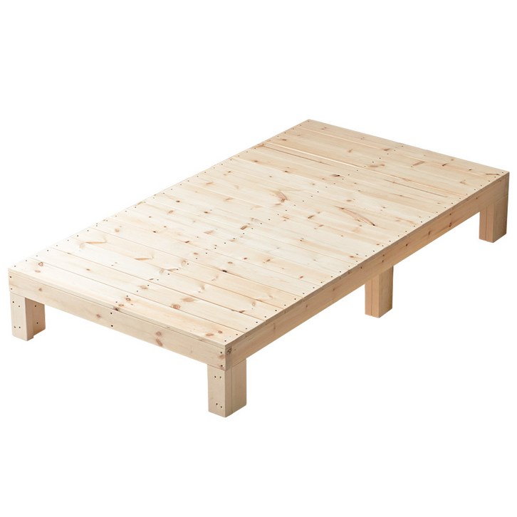 숲에온 평상형 침대 프레임 100 국내생산 천연원목 주문제작 맞춤 저상형 수납형, 싱글S