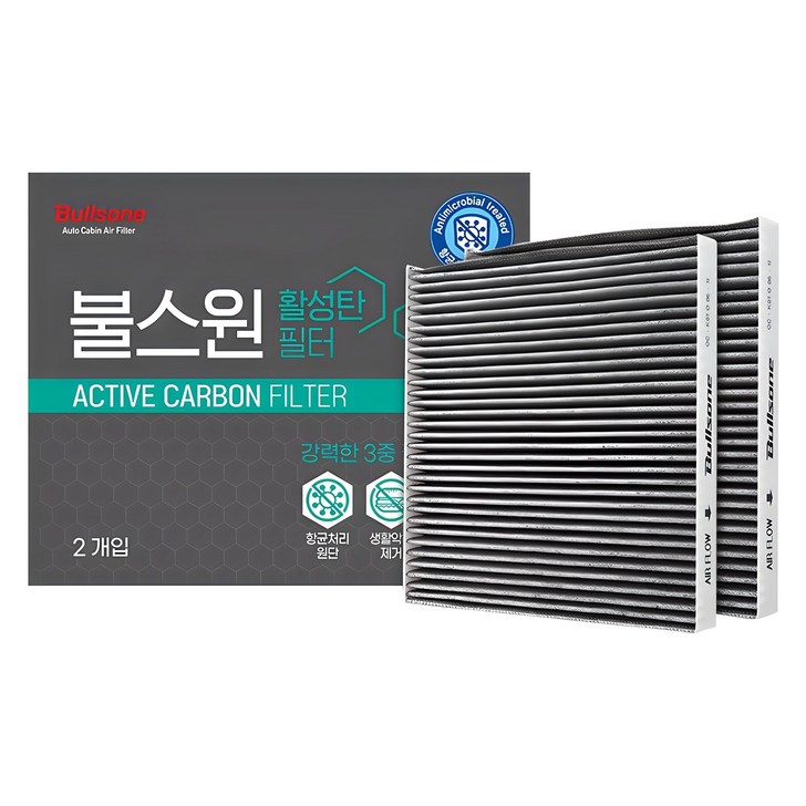 불스원 활성탄 에어컨 필터 2개입, 21번, 1개 불스원 활성탄 에어컨 필터 2개입, 21번, 1개