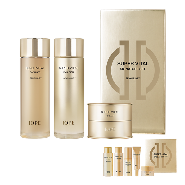 아이오페 슈퍼바이탈 시그니처 기초 화장품 3종  견본 5종 세트