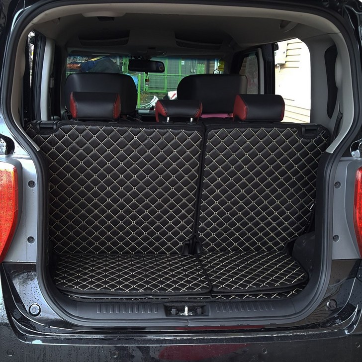 아이빌 4D 신형퀼팅 레이 자동차 트렁크매트  2열등받이 풀세트, 새들브라운, 옵션3, 기아
