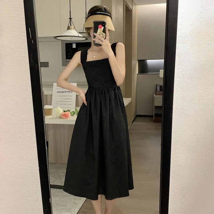 미드디엔 여성 주름 민소매 원피스