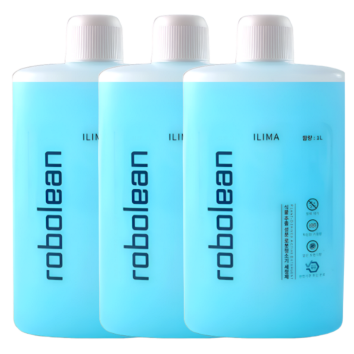 로보린 로보락 전용세제 호환 로봇청소기 세정제 1L 클리너, 3개, 로보린