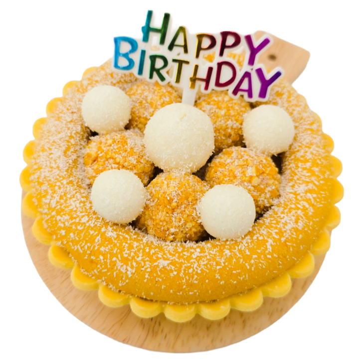 독특 수제간식 강아지케이크 치킨치즈볼 타르트 케이크 사이즈선택 대소 해피벌스데이픽포함, 대, 1개